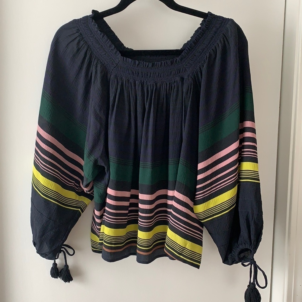 Apiece Apart Silk Striped Blouse 4